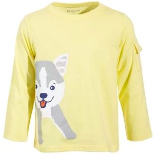 First Impressions Toddler Boy Husky Pup Long-Sleeve T-Shirt (Sundrop/Yellow, 2T)
